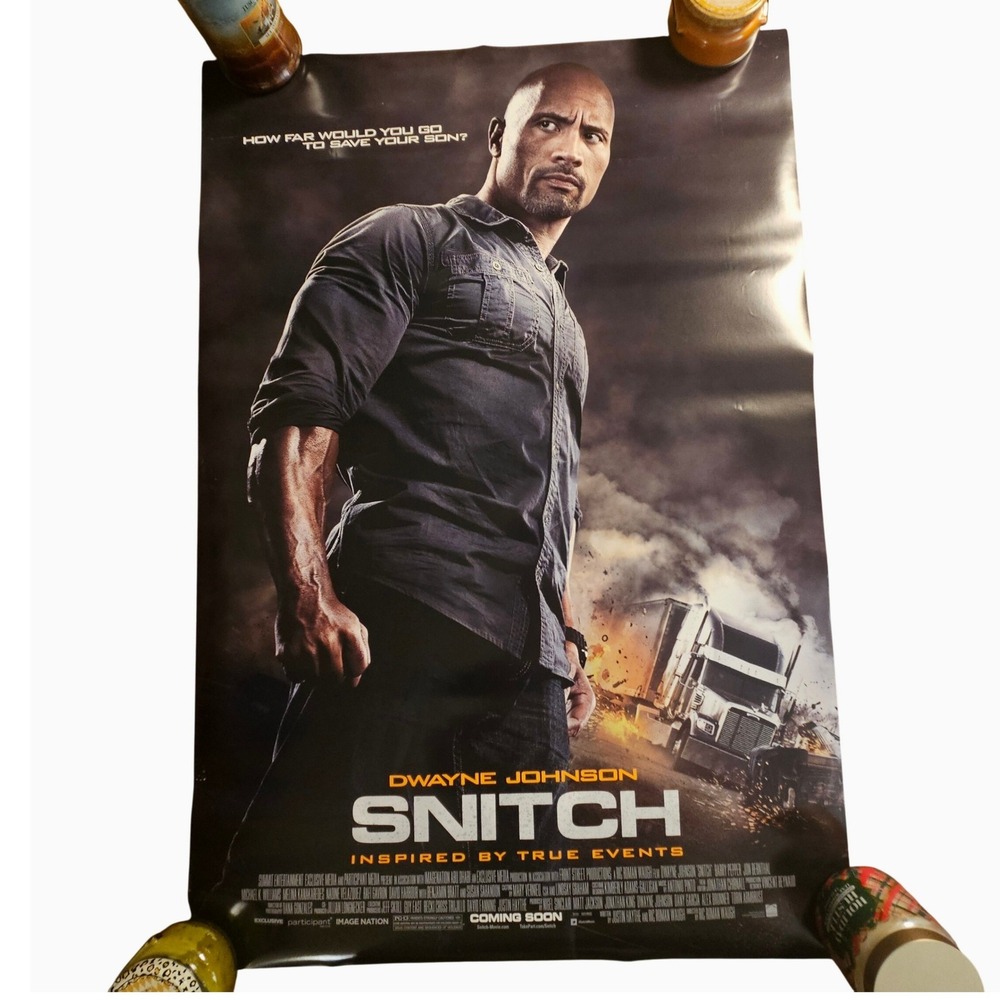 Snitch 2013 Original Movie Poster 27x40 Dwayne Rock‎ Johnson Susan Sarandon D/S